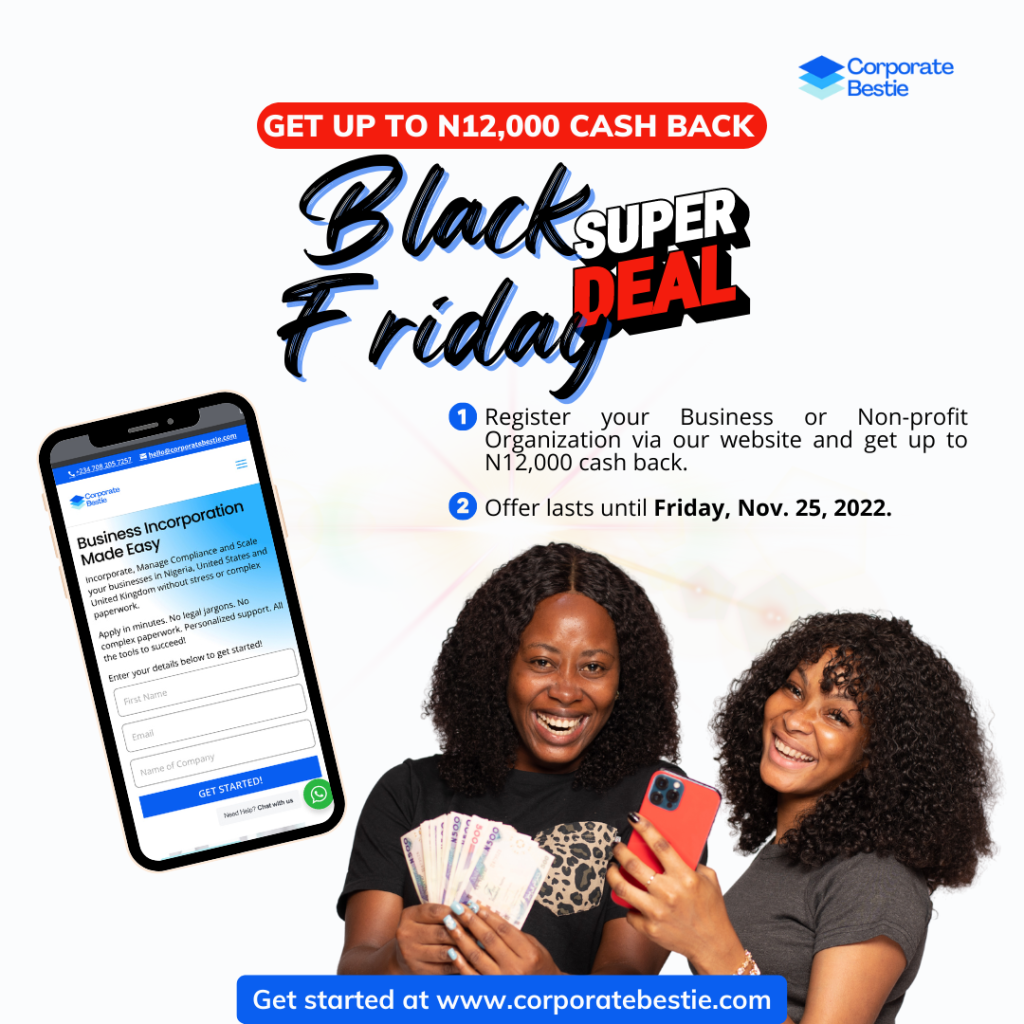 Corporate Bestie Black Friday Super Deal: Get up to N12,000 cash back this Black Friday